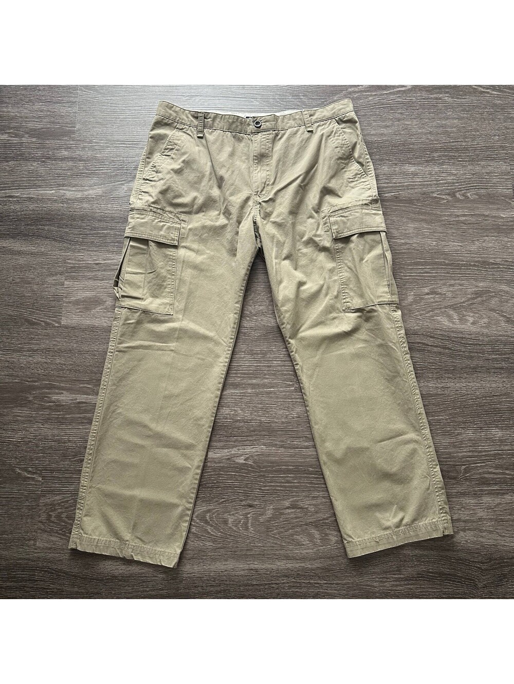 Chaps Tan Khaki Cargo Pants Straight Leg Men's 36x32 Utility Work Skater Y2K
